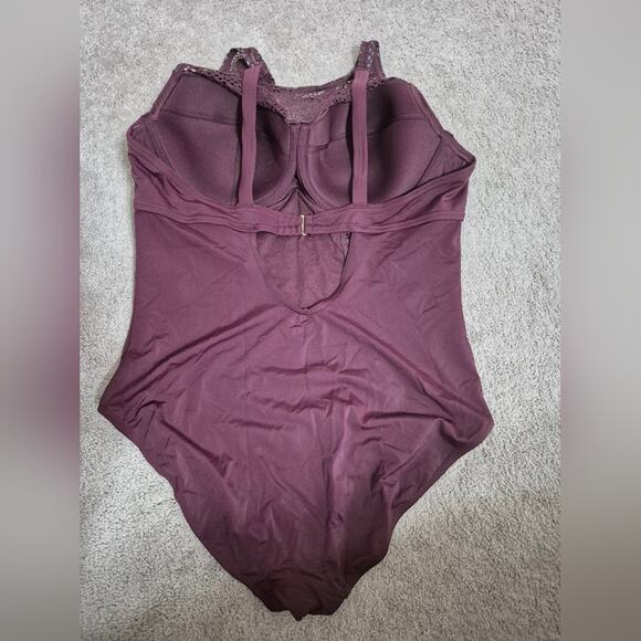 Adore Me | NWT | Burgundy/Purple | One Piece Swimsuit |  Size XXL - 42DD - Picture 2 of 13